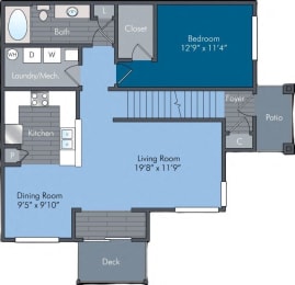 Freedom II Floor Plan at Abberly Square Apartment Homes, Maryland, 20601