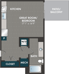 a floor plan of a roommates roommates house  at Abberly Riverwalk Apartment Homes, Nashville, TN, 37228