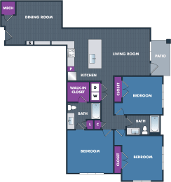 the floor plan of the apartments