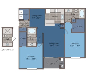 Orchard I Floor Plan at Abberly Square Apartment Homes, Maryland