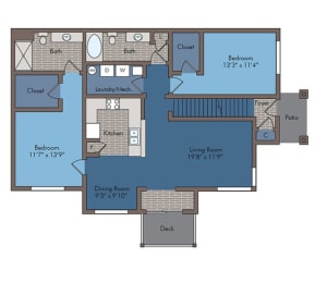 San Marco I Floor Plan at Abberly Square Apartment Homes, Waldorf, MD, 20601