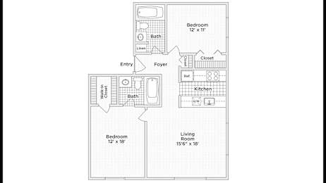 Floor Plan 1126 at 583 Del Mar, St. Louis