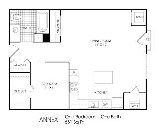 1 bedroom 1 bath at 275 on the Park Apartments, St. Louis, MO, 63108