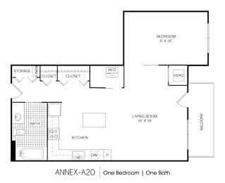 1 bedroom 1 bath D at 275 on the Park Apartments, St. Louis