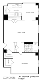 1 bed 1 bathroom at 275 on the Park Apartments, St. Louis