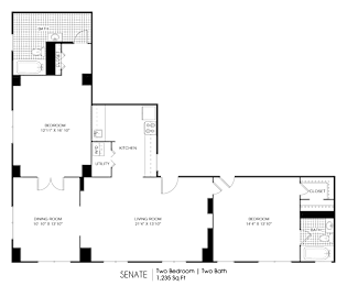 2 bed 2 bath B at 275 on the Park Apartments, St. Louis, Missouri