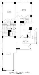 2 bed 2 bath C at 275 on the Park Apartments, St. Louis, MO, 63108