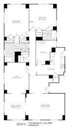 2 bed 2 bath E at 275 on the Park Apartments, St. Louis, 63108