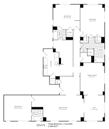 2 bed 2 bath D at 275 on the Park Apartments, St. Louis, Missouri