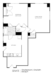 1 bed 1 bathroom E at 275 on the Park Apartments, Missouri