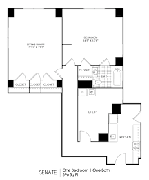 1 bed 1 bathroom F at 275 on the Park Apartments, Missouri, 63108