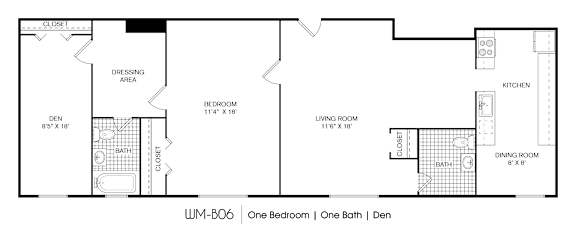 2 bedroom 2 bathroom A at 275 on the Park Apartments, Missouri