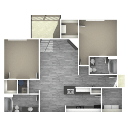 2 bedroom 2 bath Delta Floor Plan at Runaway Bay, Columbus