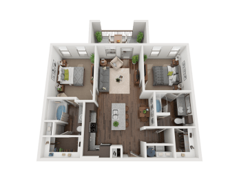 B2a Floor Plan at The Grand at Stonecreek, Texas, 78666