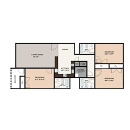 3 bed 2 bath at Logan Ridge Apartments, San Marcos, 78666