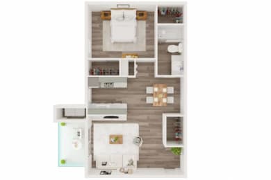 1 bed 1 bath at Water Ridge Apartments, Irving, TX