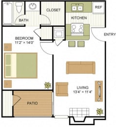 A1 Floor Plan at Sunset Canyon, San Antonio, TX