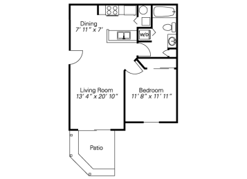 a floor plan of a two bedroom apartment