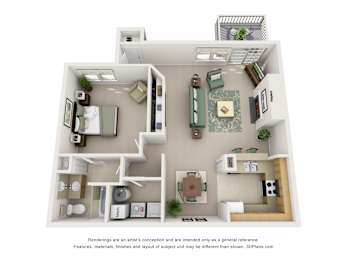 The Aran 1 Bedroom Apartment Floor Plan at Asherton of Dublin