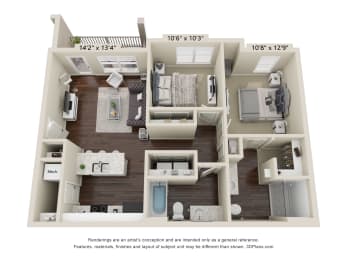 The Harlem 1 Floor Plan