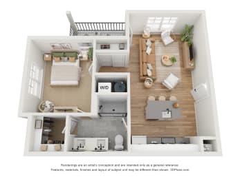 The Gambier Floor Plan at Retreat at Mt. Vernon Apartments