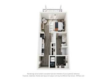The Compass Studio Floor Plan