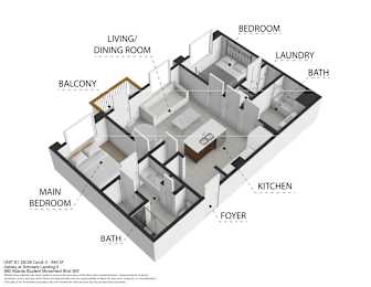 A diagram of a house layout with labeled rooms.