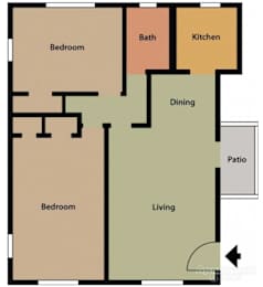 Floor Plan  Two Bedroom