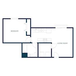 Thunder Creek Apartments in Fargo, ND | One Bedroom Floor Plan 11B