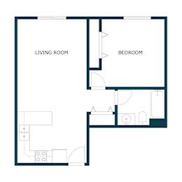 Aspen Ridge Apartments in Fargo, ND | One Bedroom Floor Plan 11C