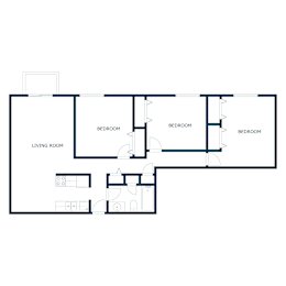 Maplewood Bend Apartments in Fargo, ND | Three Bedroom Floor Plan 31A