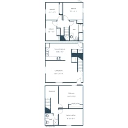 Valley Home Duplexes Townhomes in Grand Forks, ND | Four Bedroom Plan 4175A