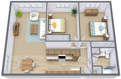 Birchwood 2 Apartments | Two Bedroom | Plan 21B