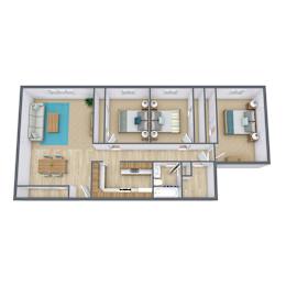 Bradbury Apartments in Bismarck, ND | Three Bedroom Floor Plan 31A