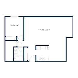Islander Apartments in Fargo, ND | Two Bedroom Floor Plan 21C