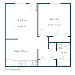 Berkshire Townhomes | One Bedroom | Plan 11A
