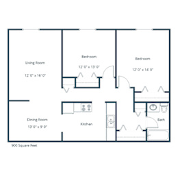 Berkshire Townhomes | Two Bedroom | Plan 21A