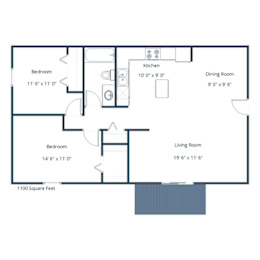 Hunters Run I | Two Bedroom | Plan 21A