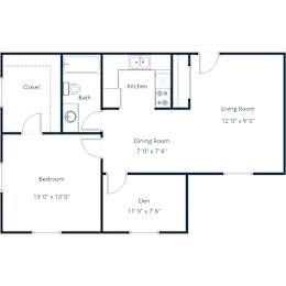 Parkwood | One Bedroom | Plan 11C