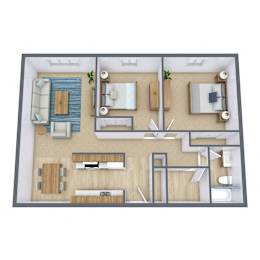 Long Island Apartments in Fargo, ND | Two Bedroom Floor Plan 21A