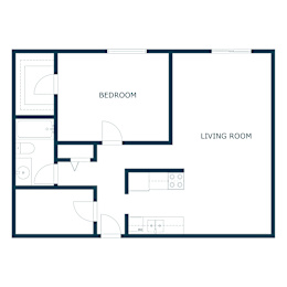 Maplewood Bend Apartments in Fargo, ND | One Bedroom Floor Plan 11D