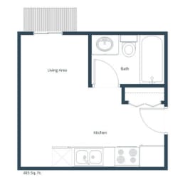 a floor plan of a small apartment
