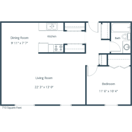Pacific Park 1 | One Bedroom Floor Plan B