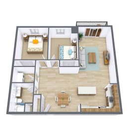 Willow Park Apartments in Fargo, ND | Two Bedroom Floor Plan 21C