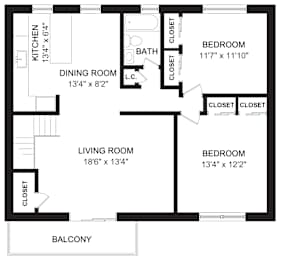 Edgebrook Floor Plan at Troy Hills Village in Parsippany, NJ,07054