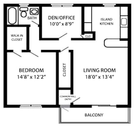 The Maple Floor Plan at Troy Hills Village in Parsippany, NJ, 07054