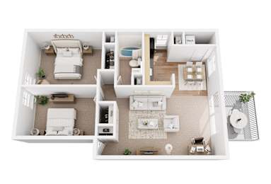  Floor Plan Two Bedroom