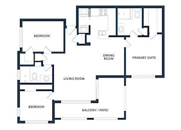 A black and white image of a house floor plan.