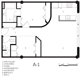A black and white drawing of a floor plan of a house.