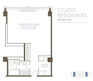 ST2 Floor Plan at The Pavilion, Michigan